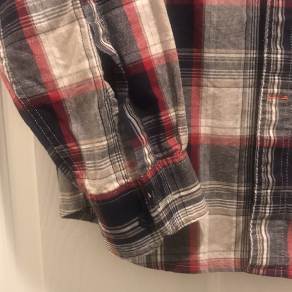 Dockers Mens Long Sleeve Shirt Button Down Double Front Pocket Plaid Sz M - Picture 4 of 6